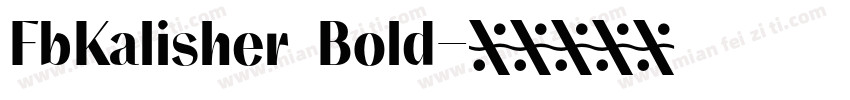 FbKalisher Bold字体转换